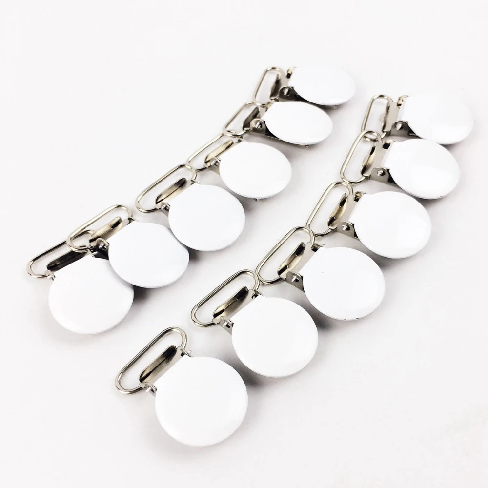 5pcs White Round Suspender Clips Metal Non-toxic DIY Crafts Decoration Accessories Making Jewelry Necklace Pacifier Clip Toys
5pcs White Round Suspender Clips Metal Non-toxic DIY Crafts Decoration Accessories Making Jewelry Necklace Pacifier Clip Toys