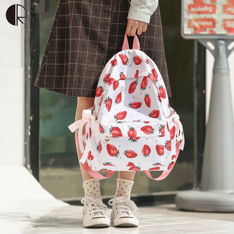 Hot Women Casual Strawberry/Flamingos Printed Backpack Girls Princess Pink Ribbons Bow School Bag Teenage Travel Bag Knapsack
Hot Women Casual Strawberry/Flamingos Printed Backpack Girls Princess Pink Ribbons Bow School Bag Teenage Travel Bag Knapsack
