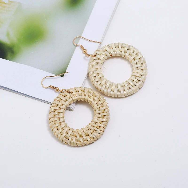 Straw Woven Geometric Dangle Earrings For Women Fashion Jewelry Openwork Round Earrings Bohemian Style Statement Jewelry2019
Straw Woven Geometric Dangle Earrings For Women Fashion Jewelry Openwork Round Earrings Bohemian Style Statement Jewelry2019