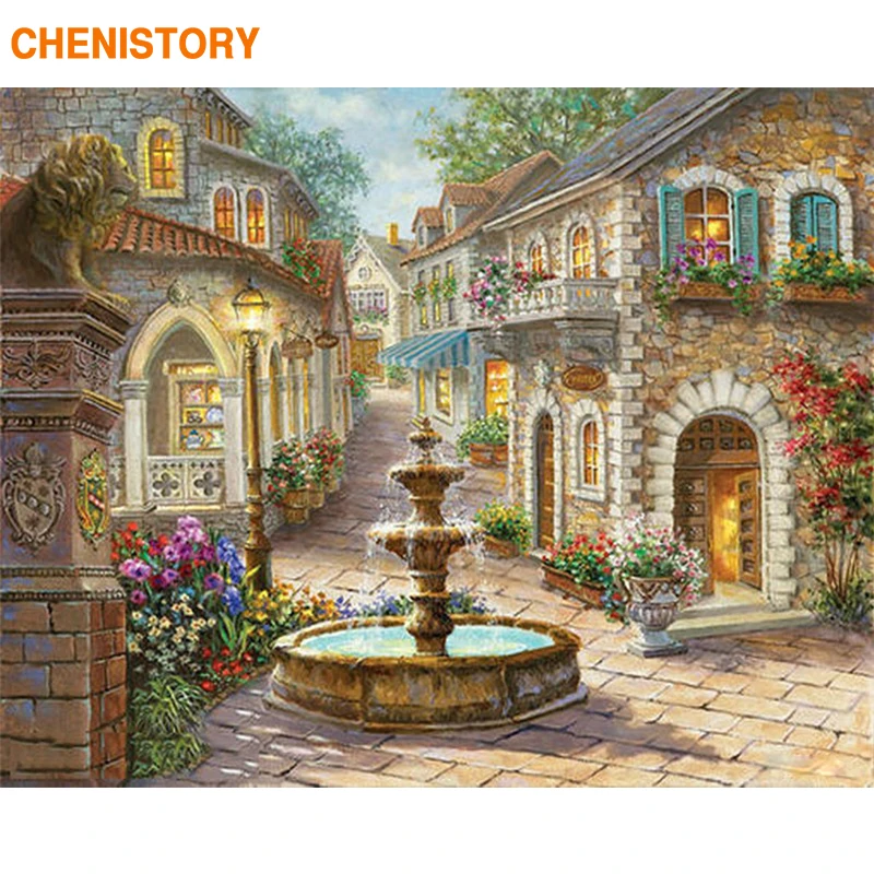 CHENISTORY Fountain Landscape DIY Painting By Numbers Hand Painted Oil Painting Home Decor Wall Art Picture For Room Artwork 
CHENISTORY Fountain Landscape DIY Painting By Numbers Hand Painted Oil Painting Home Decor Wall Art Picture For Room Artwork