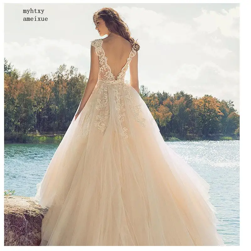 New Arrival Cheap Wedding Dress 2020 Champagne Lace A-line Vestido De Novia Playa Simple Bridal Gown Custom Made Trouwjurk
New Arrival Cheap Wedding Dress 2020 Champagne Lace A-line Vestido De Novia Playa Simple Bridal Gown Custom Made Trouwjurk