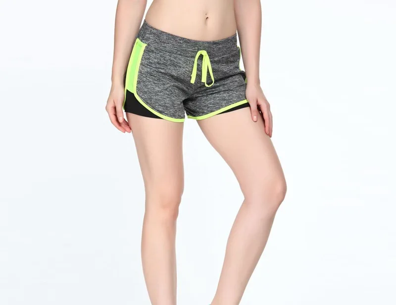 Серый Открытый Обучение и Упражнение Шорты для женщин Для сжатия Sexy Slim Fit Фитнес