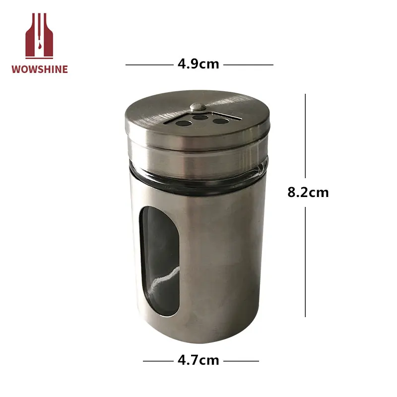 Wowshine Stainless Steel Galss Seasoning Cans Spice Pepper Salt Cans Container Toothpick Holder 4pcs
Wowshine Stainless Steel Galss Seasoning Cans Spice Pepper Salt Cans Container Toothpick Holder 4pcs