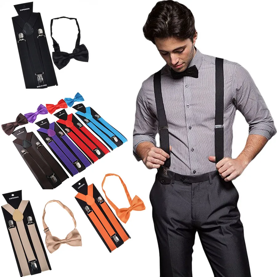 Bow tie Suspenders Set Adjustable Elastic Wedding Belt Strap Shirts Brace For Men Women
Bow tie Suspenders Set Adjustable Elastic Wedding Belt Strap Shirts Brace For Men Women