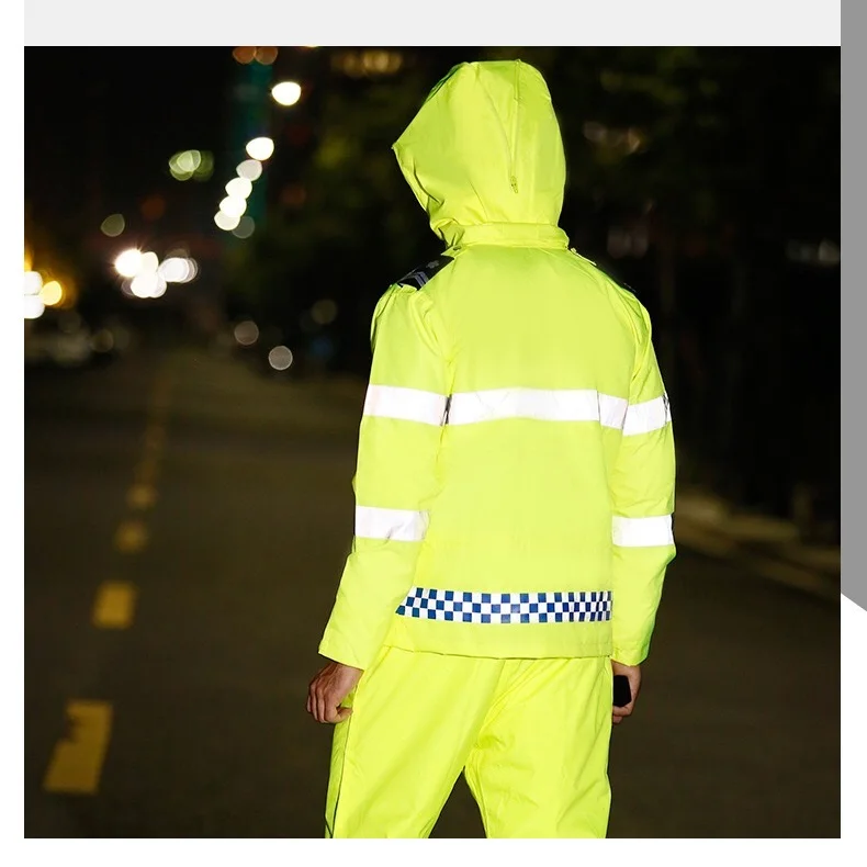 Waterproof Reflective Safety Raincoat Warning Clothing For Traffic Duty Riding Customized Reflective Printing
Waterproof Reflective Safety Raincoat Warning Clothing For Traffic Duty Riding Customized Reflective Printing