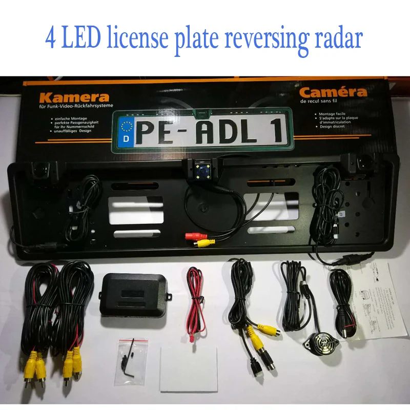 4 LED Camera EU Car License Rearview Camera Plate Frame Russian license plate camera Two Reversing Radar Parking Sensors
4 LED Camera EU Car License Rearview Camera Plate Frame Russian license plate camera Two Reversing Radar Parking Sensors