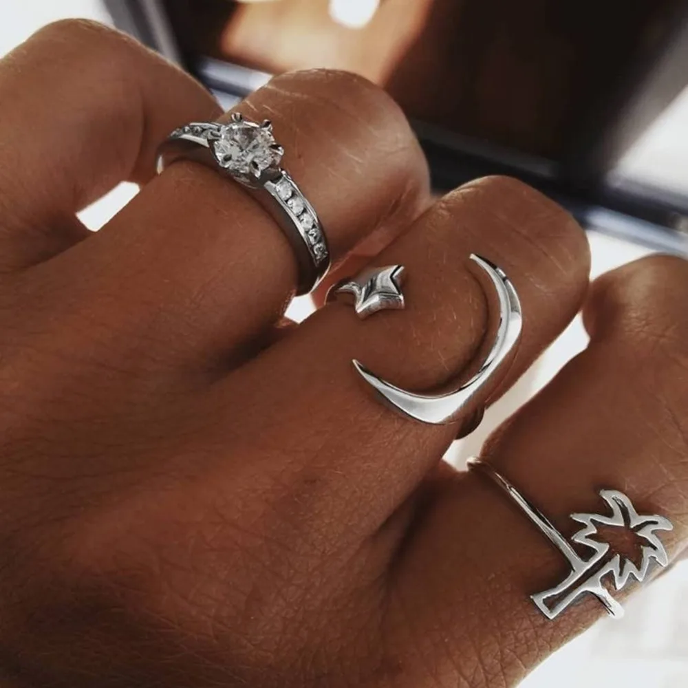 HOT Delicate Moon Star Coconut Rhinestone Rings (3pcs)Set For Women Finger Open Midi Ring Fashion Jewelry
HOT Delicate Moon Star Coconut Rhinestone Rings (3pcs)Set For Women Finger Open Midi Ring Fashion Jewelry