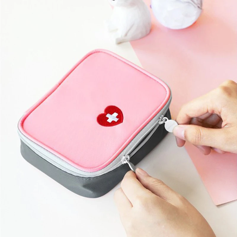 Portable Outdoor First Aid Kit Practical Household Storage Bag 13*10*4cm Carry Love Heart Small Drug Packet Tool | Инструменты