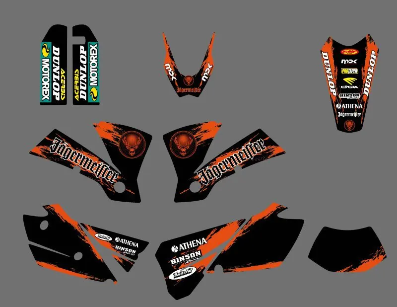 new style 0426 TEAM GRAPHICS & BACKGROUNDS DECALS FOR EXC 125/200/250/300/400/450/525 2004
new style 0426 TEAM GRAPHICS & BACKGROUNDS DECALS FOR EXC 125/200/250/300/400/450/525 2004