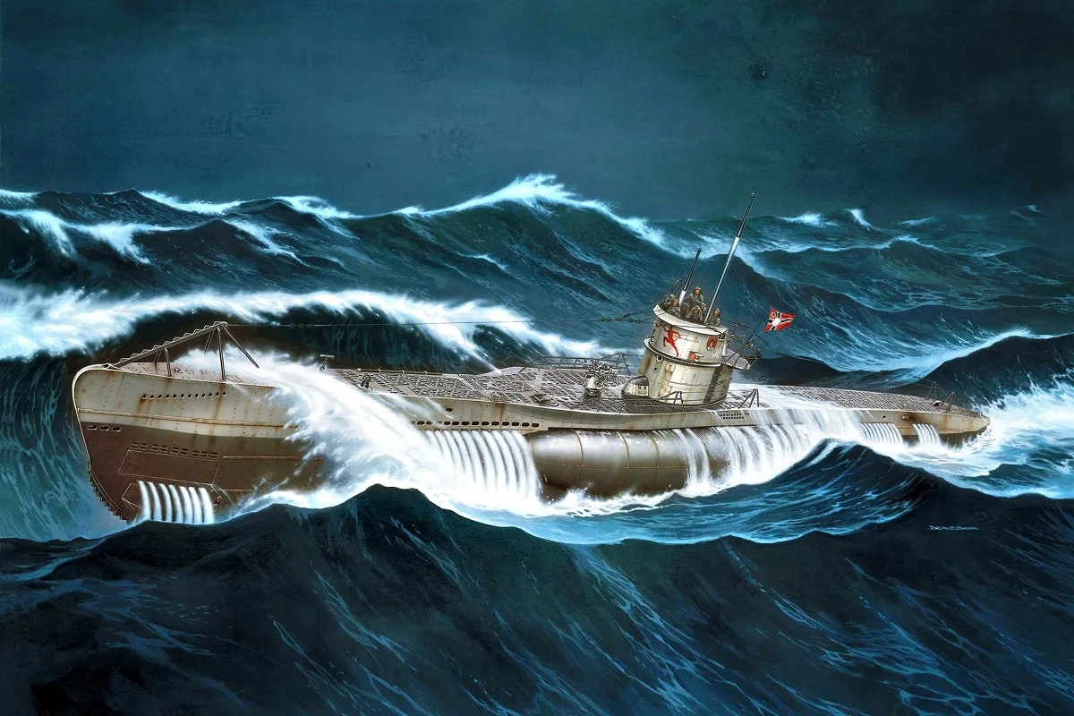 Индивидуальный Рисунок ткань плакат U 552 Пособия по немецкому языку подводная