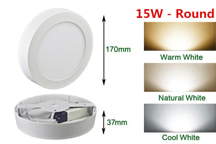 10pcs 15W Surface Mounted LED Downlight Ceiling Panel Light Super bright Warm White/White/Cold White Ceiling Lamp DHL Free
10pcs 15W Surface Mounted LED Downlight Ceiling Panel Light Super bright Warm White/White/Cold White Ceiling Lamp DHL Free