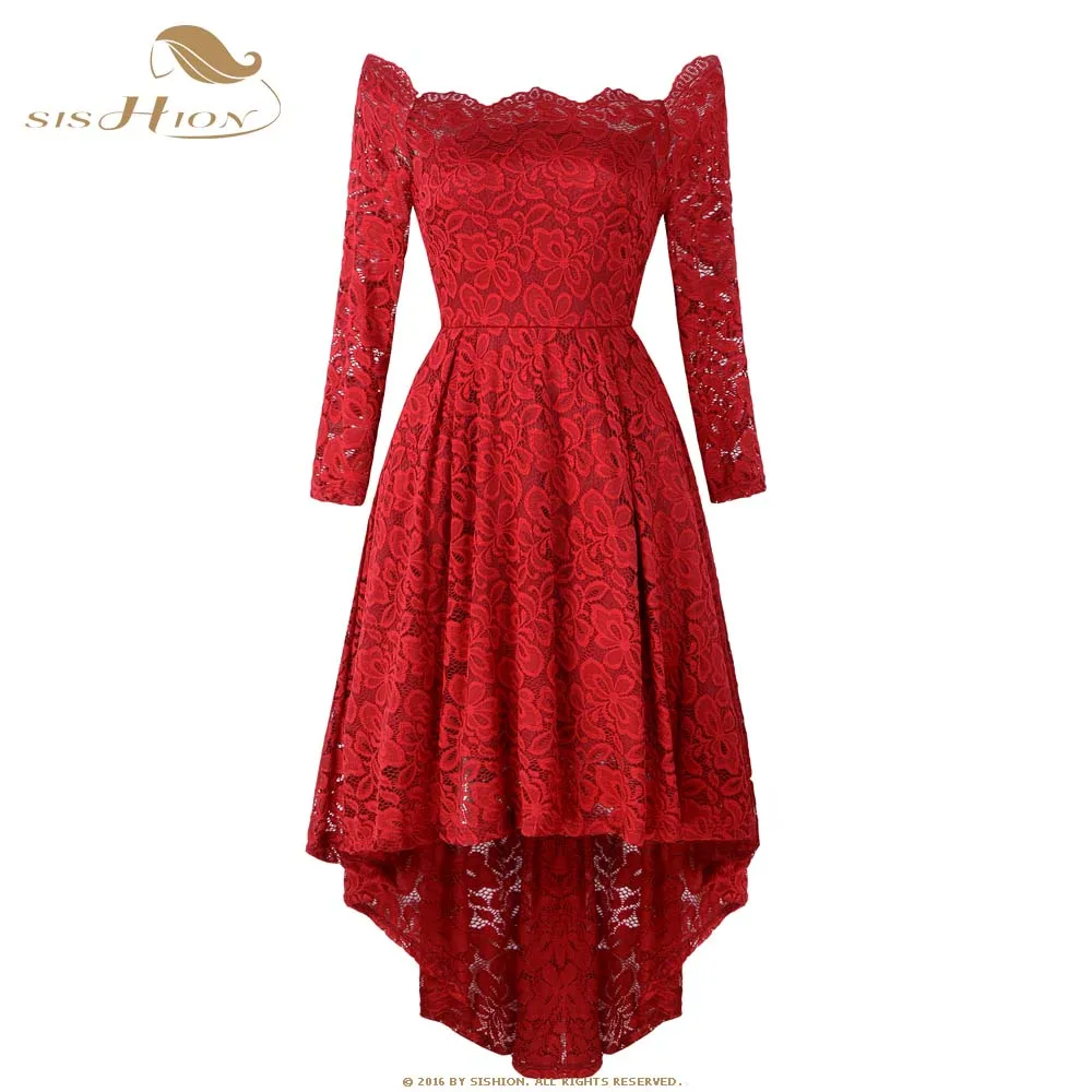 SISHION Long Lace Dress 2021 Autumn New Long Sleeve Elegant Party Sexy Asymmetrical Midi Black Purple Red Dress AY8108
SISHION Long Lace Dress 2021 Autumn New Long Sleeve Elegant Party Sexy Asymmetrical Midi Black Purple Red Dress AY8108