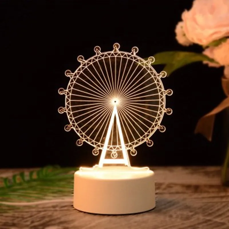 3D Night light Creative led table Acylic jellyfish cartoon luminous craft gift light led windmill type creative lamp lighting
3D Night light Creative led table Acylic jellyfish cartoon luminous craft gift light led windmill type creative lamp lighting