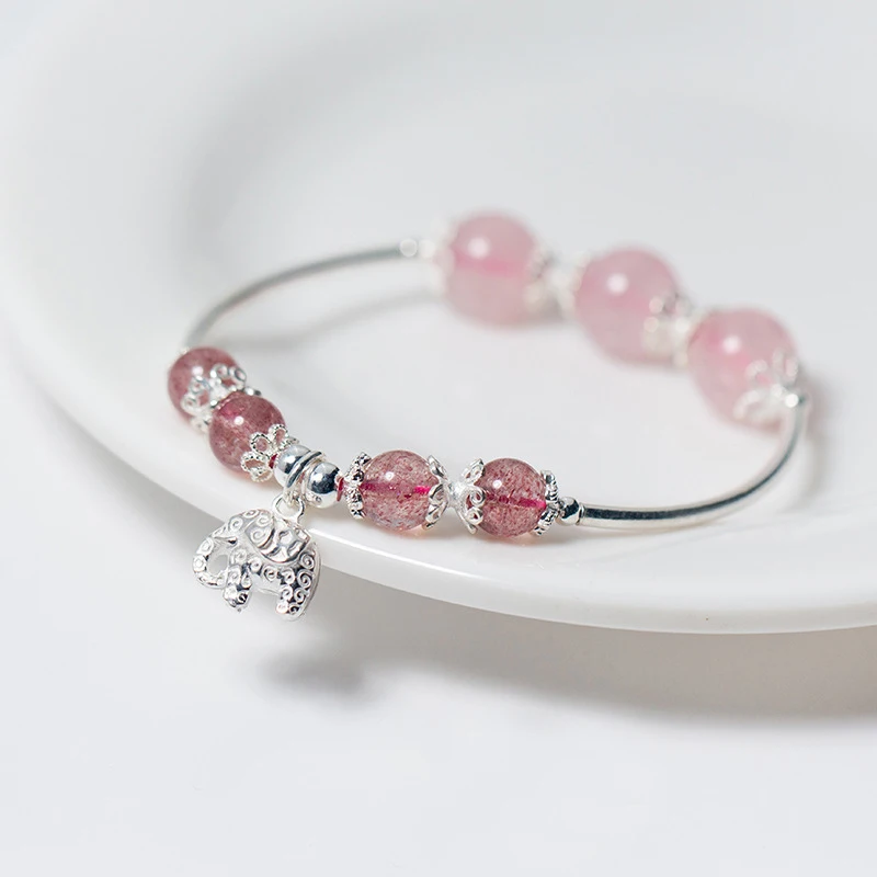 MloveAcc Real 925 Sterling Silver Strawberry Crystal Beads Strand Bracelets for Women Authentic Silver Elephant Charm Bracelet
MloveAcc Real 925 Sterling Silver Strawberry Crystal Beads Strand Bracelets for Women Authentic Silver Elephant Charm Bracelet