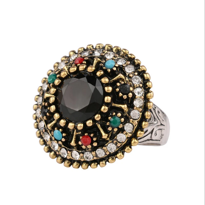 2018 New Bohemian Ethnic Style Vintage Ring Elegant Crystal Exquisite Women's Ring with Exquisite Carving
2018 New Bohemian Ethnic Style Vintage Ring Elegant Crystal Exquisite Women's Ring with Exquisite Carving