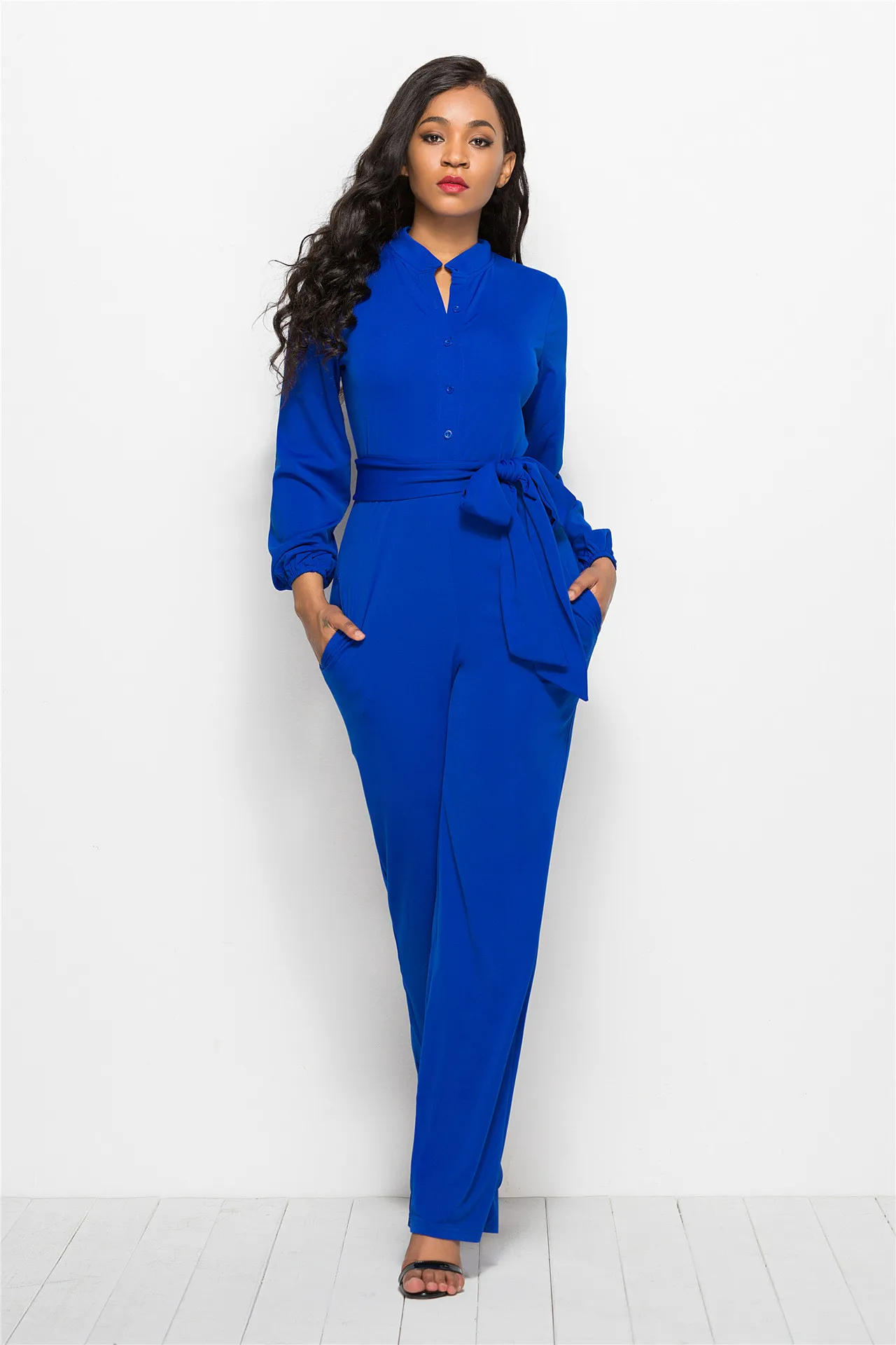 Women Sexy Hot Sale Long Sleeve Blue Jumpsuit Fashion Wide Leg Elegant Jumpsuits Female Loose Spring Plus Size Lady Rompers 3xl
Women Sexy Hot Sale Long Sleeve Blue Jumpsuit Fashion Wide Leg Elegant Jumpsuits Female Loose Spring Plus Size Lady Rompers 3xl