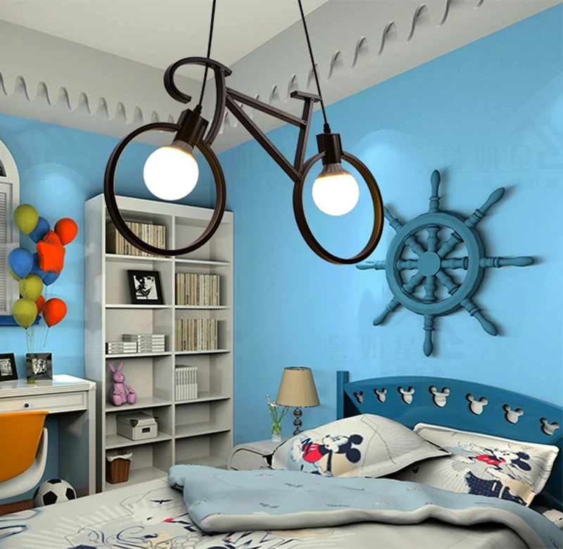 Nordic Creative Bicycle Iron Chandelier black/ white bike droplight Restaurant Children Room Bedroom lighting fixture with bulb
Nordic Creative Bicycle Iron Chandelier black/ white bike droplight Restaurant Children Room Bedroom lighting fixture with bulb