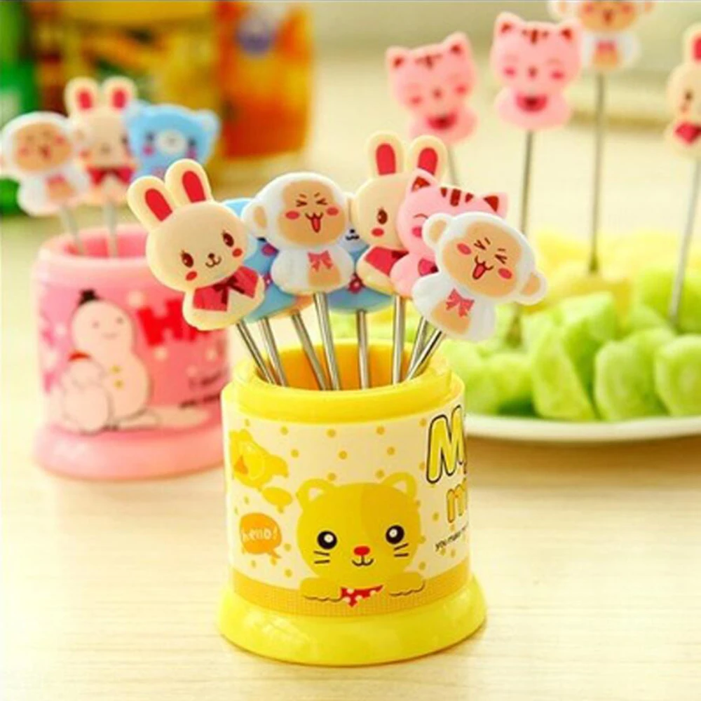 1Set Kitchen Creative Cute Fruit Sign Stainless Steel Fruit Fork with Base Fork Fruit Food Picks Kitchen Accessories Random 90gB
1Set Kitchen Creative Cute Fruit Sign Stainless Steel Fruit Fork with Base Fork Fruit Food Picks Kitchen Accessories Random 90gB
