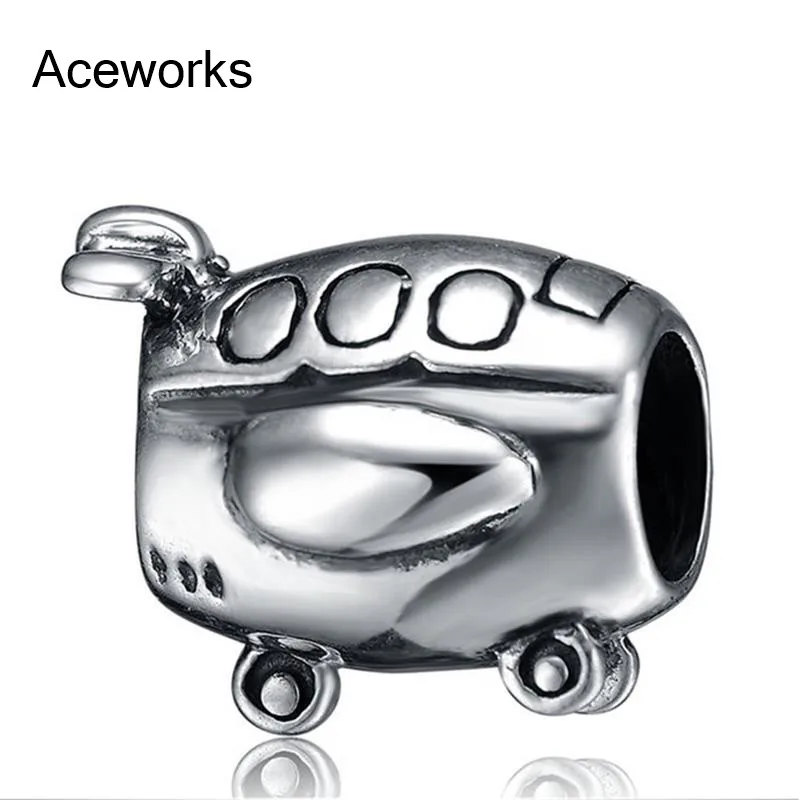 Aceworks S925 Sterling Silver Charm Beads DIY Craft Plane Charm Fit Snake Chain bracelet Women Jewelry Making Thai Silver LH359
Aceworks S925 Sterling Silver Charm Beads DIY Craft Plane Charm Fit Snake Chain bracelet Women Jewelry Making Thai Silver LH359