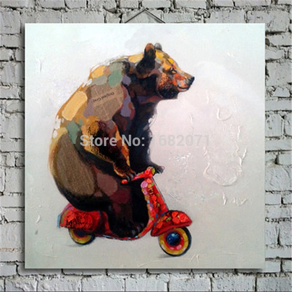 Wholesale Handmade Unique Design Brown Bear Oil Painting Big Animal Bear With Motor Painting On Canvas For Wall Decoration
Wholesale Handmade Unique Design Brown Bear Oil Painting Big Animal Bear With Motor Painting On Canvas For Wall Decoration