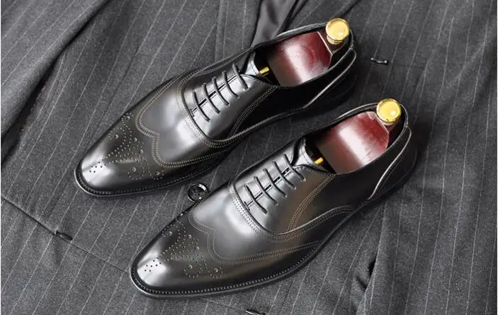 Brogue shoes men genuine leather sewing carved groom wedding derby shoes smart casual oxfords handmade dress mans brogues
Brogue shoes men genuine leather sewing carved groom wedding derby shoes smart casual oxfords handmade dress mans brogues