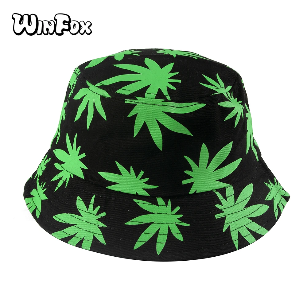 Winfox 2018 New Summer Green White Black Leaves Print Fisherman Hats Gorro Pescador Bucket Hat Hip Hop Men
Winfox 2018 New Summer Green White Black Leaves Print Fisherman Hats Gorro Pescador Bucket Hat Hip Hop Men
