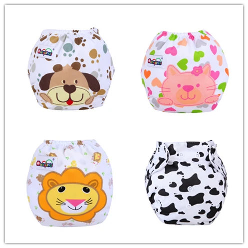 1Pcs Cute Baby Diapers Reusable Nappies Cloth Diaper Washable Infants Children Cotton Training Pants Panties -15 | Мать и ребенок