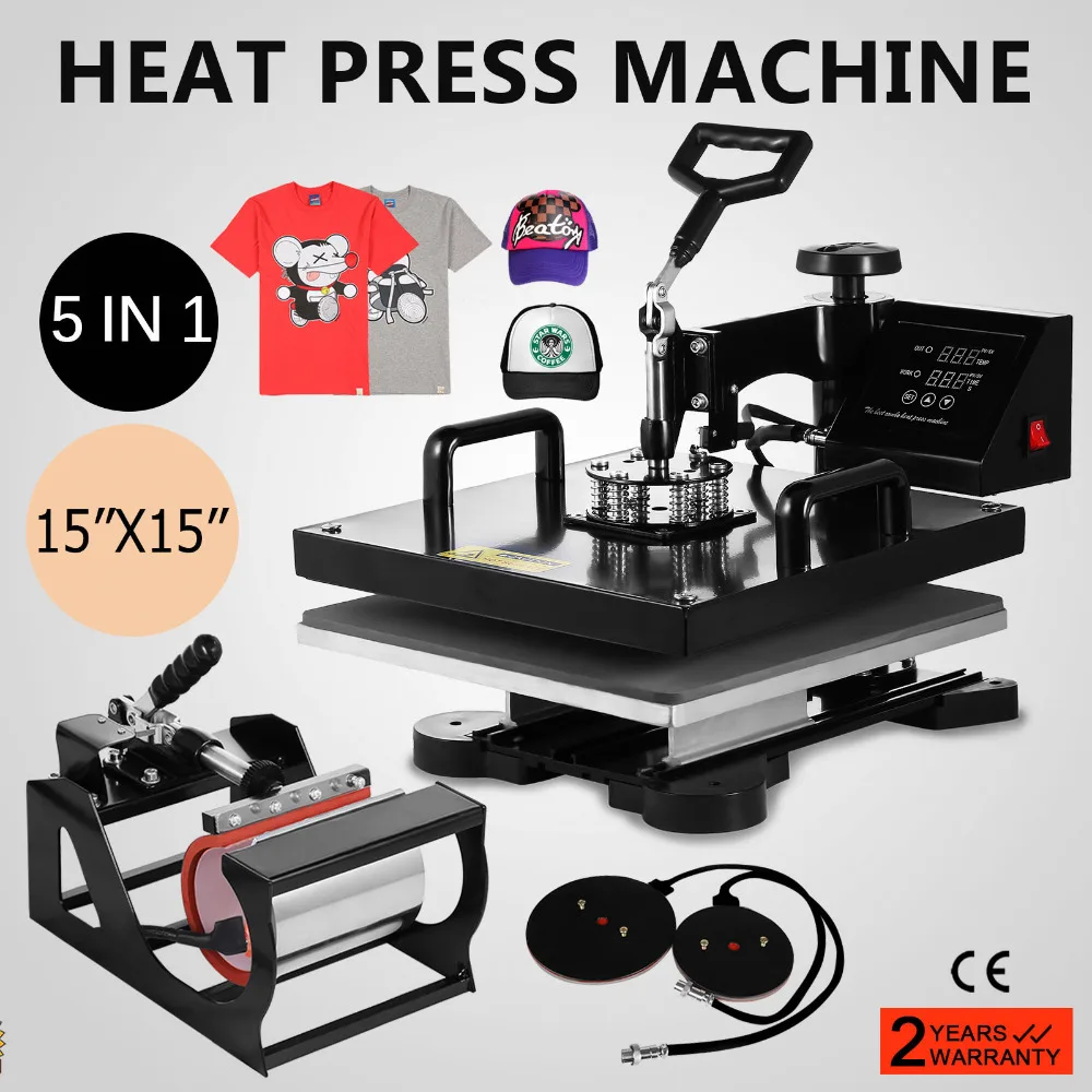 New Digital Clamshell 15" X 15" (38 X 38cm) Heat Transfer Press T-Shirt Sublimation Machine
New Digital Clamshell 15" X 15" (38 X 38cm) Heat Transfer Press T-Shirt Sublimation Machine