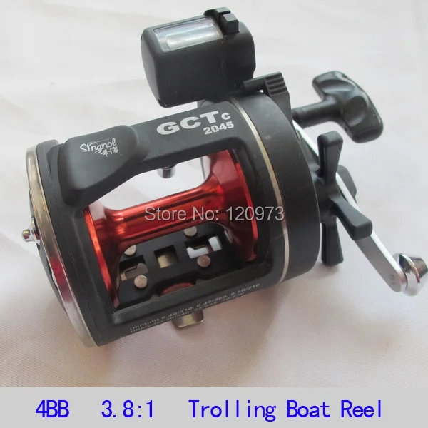 Trolling Reel GCTC2045 4BB 3.8:1 Boat Fishing Reel Bait Casting Reel Fishing Wheel With Line Counter Drum Salterwater Reel
Trolling Reel GCTC2045 4BB 3.8:1 Boat Fishing Reel Bait Casting Reel Fishing Wheel With Line Counter Drum Salterwater Reel