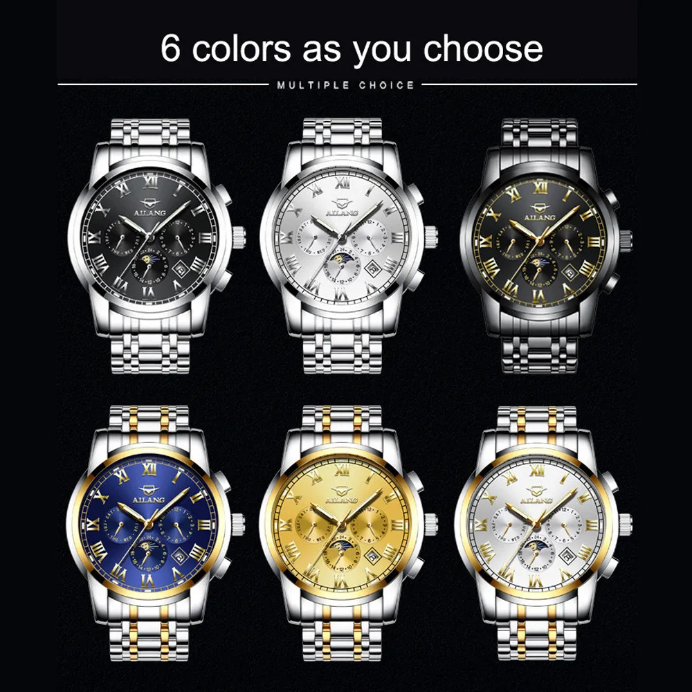 2017 AILANG Men's Watches Top Brand Luxury Automatic Mechanical Watch Full Steel Waterproof Male Casual Business Wrist Watch
2017 AILANG Men's Watches Top Brand Luxury Automatic Mechanical Watch Full Steel Waterproof Male Casual Business Wrist Watch