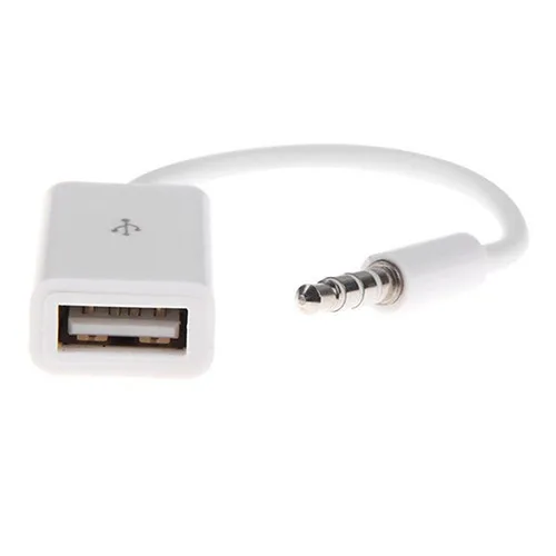 Новинка 3 5 мм штекер AUX аудио разъем к USB 2 0 гнездовой кабель адаптер Шнур