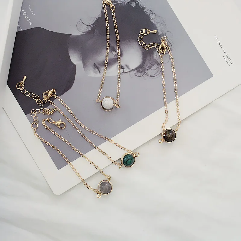 4 Colors White Green Purple Tan Lucky Stone Beads Golden Circle Wrapped Adjustable Fine Bracelets For Women
4 Colors White Green Purple Tan Lucky Stone Beads Golden Circle Wrapped Adjustable Fine Bracelets For Women