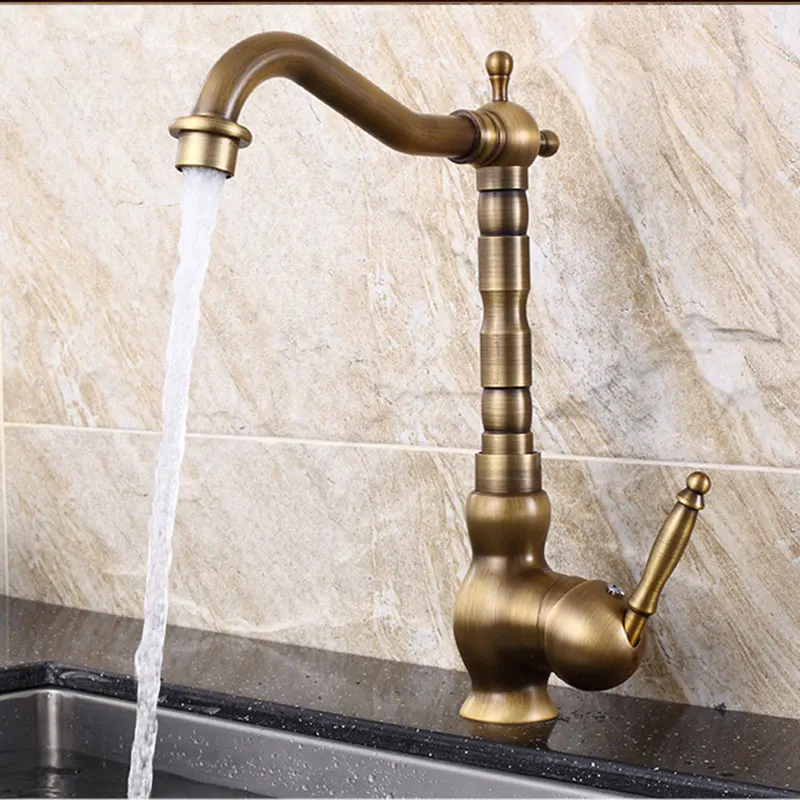 Occident style brass antique kitchen faucet cold and hot water can be 360 degree rotation 0023
Occident style brass antique kitchen faucet cold and hot water can be 360 degree rotation 0023