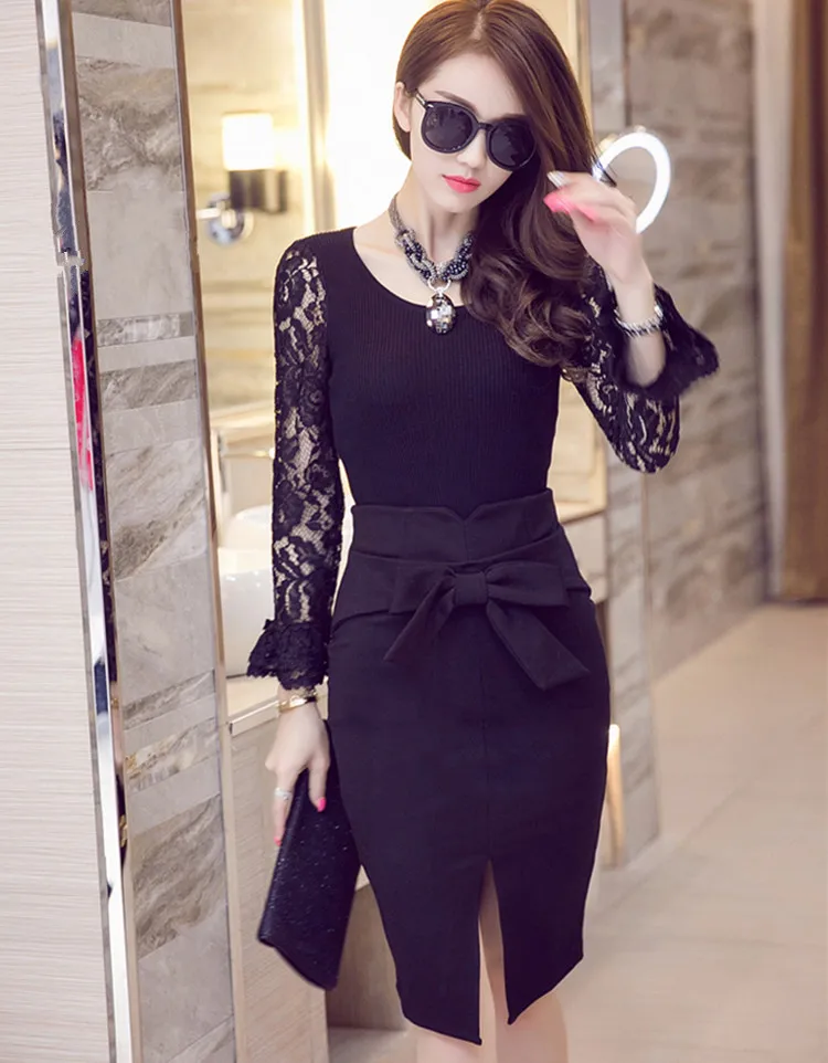 New Fashion Women Pencil Skirt Knee Length High Waist Elegant Open Slit Bow Skirt Plus Size S-5XL
New Fashion Women Pencil Skirt Knee Length High Waist Elegant Open Slit Bow Skirt Plus Size S-5XL