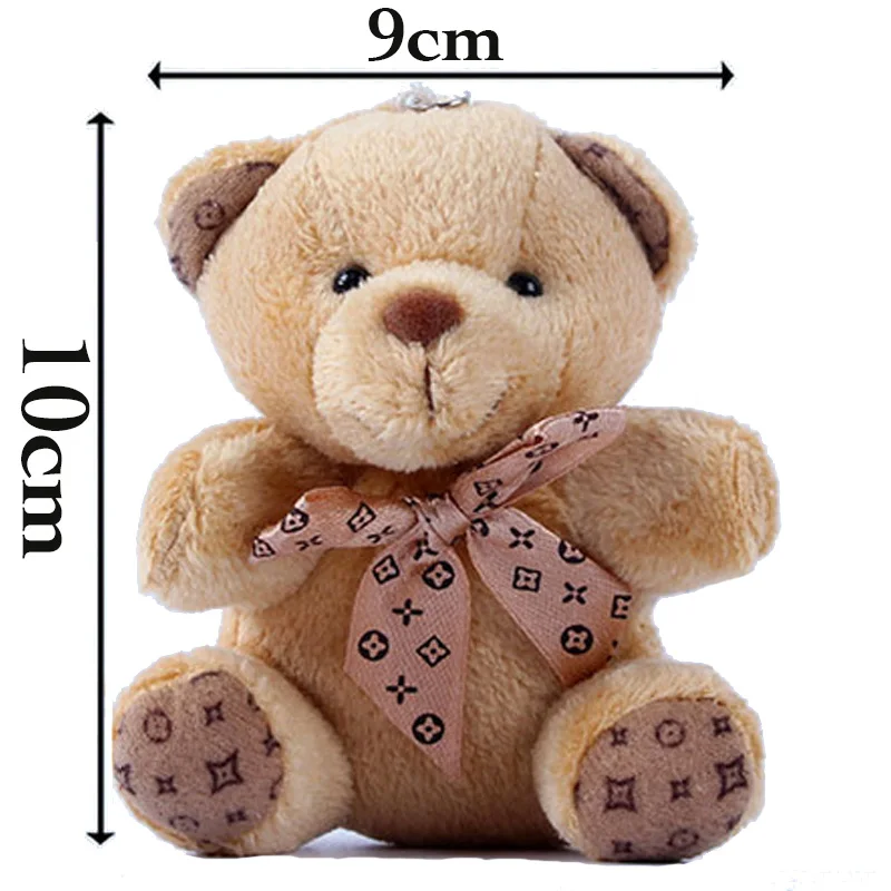 10 см мягкие животные медведь с бантом милый плюшевый сумка в виде игрушки брелок