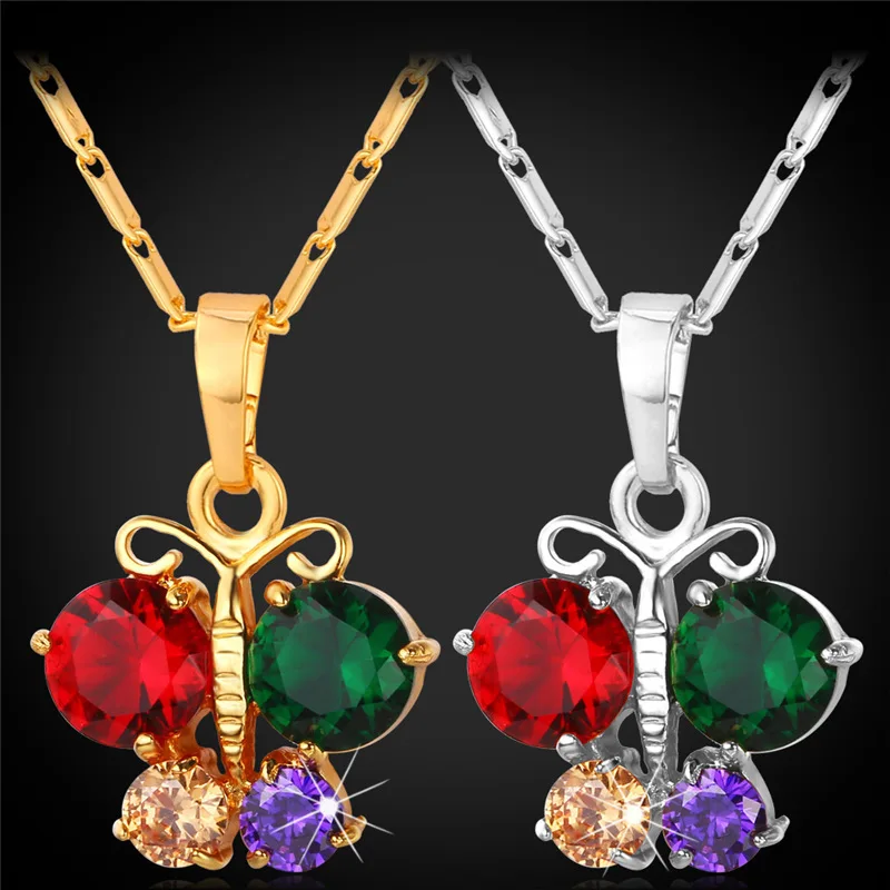 Color Crystal Necklaces For Women Gold Color Fashion Jewelry Cubic Zirconia Butterfly Necklaces & Pendants P1119
Color Crystal Necklaces For Women Gold Color Fashion Jewelry Cubic Zirconia Butterfly Necklaces & Pendants P1119