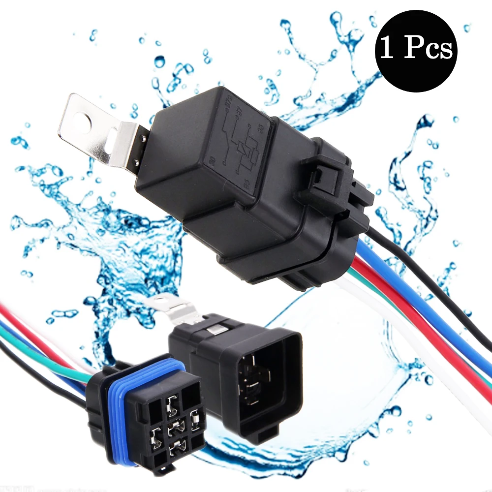 1 Pack 40/30 AMP Automotive Waterproof Relay Switch Set,12V DC 5-Pin SPDT Automotive Relays,Heavy Duty 12 AWG Wire Harness Car
1 Pack 40/30 AMP Automotive Waterproof Relay Switch Set,12V DC 5-Pin SPDT Automotive Relays,Heavy Duty 12 AWG Wire Harness Car