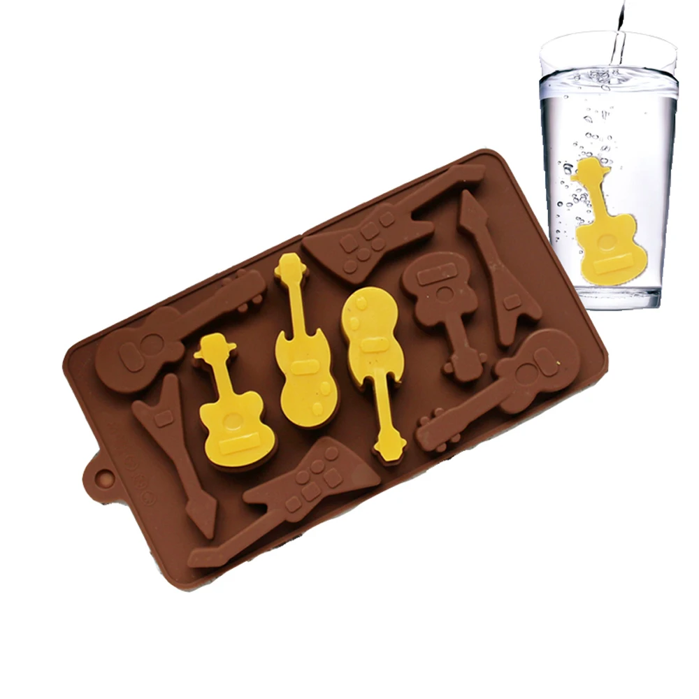 Silicone Mold 10 Even Guitar Shapes 3D Chocolate Mould Ice Cube Tray Mould DIY Baking Molds Cake Decorating
Silicone Mold 10 Even Guitar Shapes 3D Chocolate Mould Ice Cube Tray Mould DIY Baking Molds Cake Decorating