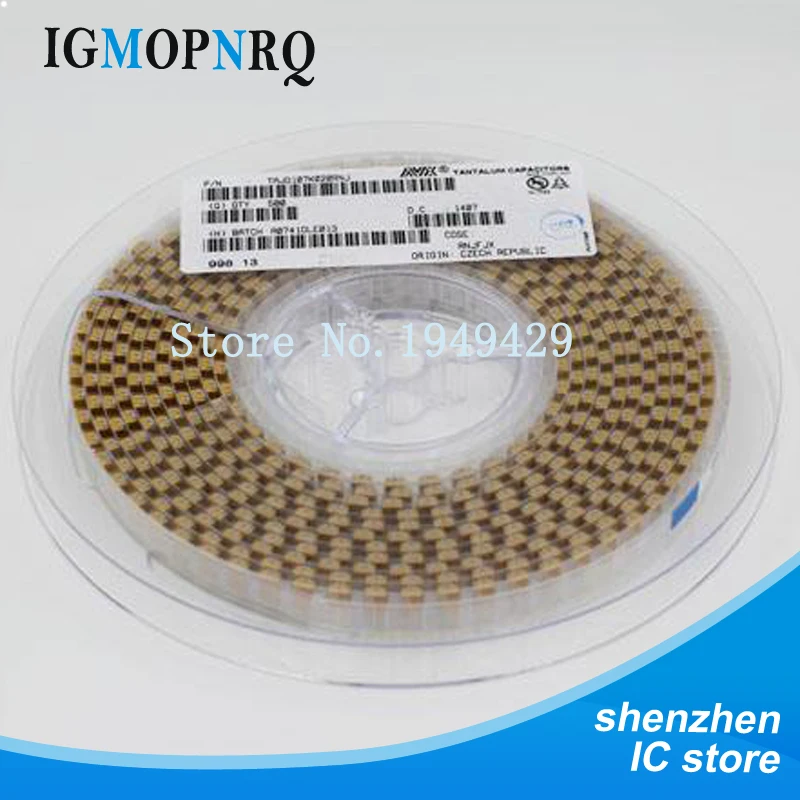 2000 шт. Конденсатор тантала 3216 SMD 100nF 220nF 330nF 470nF 1 мкФ 2 3 4 7 35V 16V 25V | Электронные