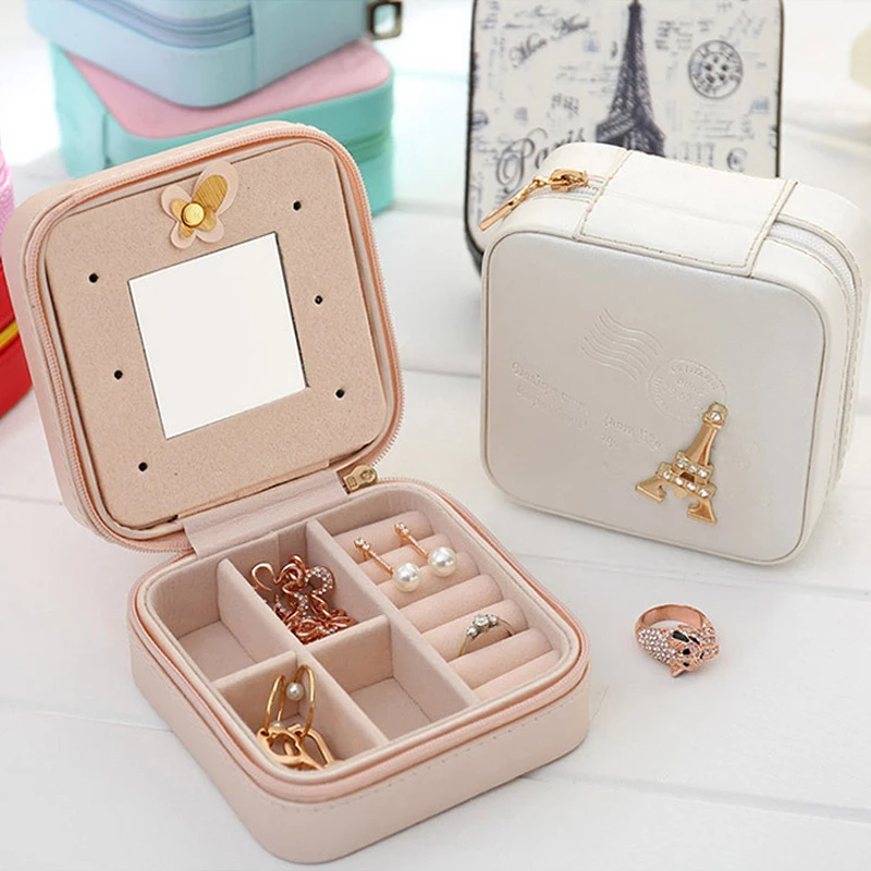 Portable PU Jewelry Makeup Organizer Travel Women Fashion Necklaces Earrings Bracelet Rings Zipper Box Display Case Accessories
Portable PU Jewelry Makeup Organizer Travel Women Fashion Necklaces Earrings Bracelet Rings Zipper Box Display Case Accessories