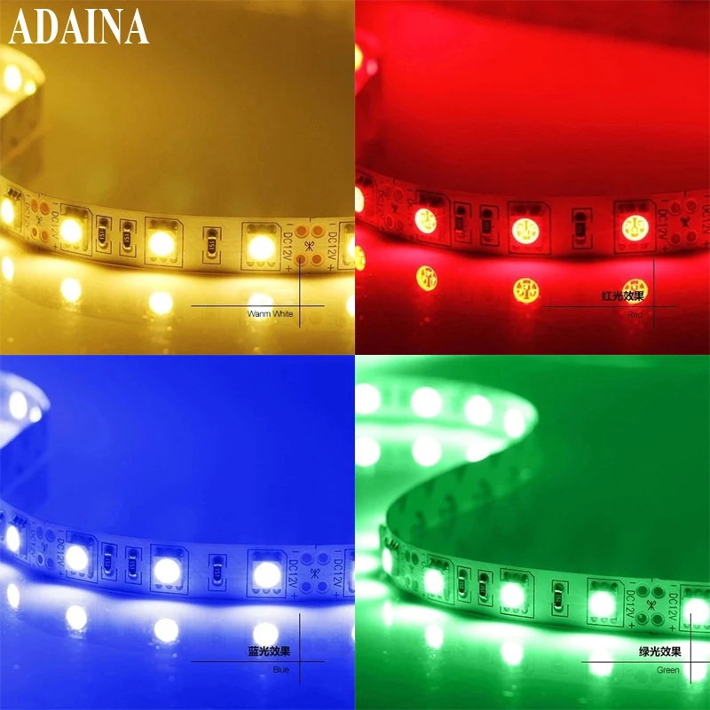 Водонепроницаемая светодиодная лента 65 DC12 В 60 чипов/м|diode tape|waterproof led strip lightled light |