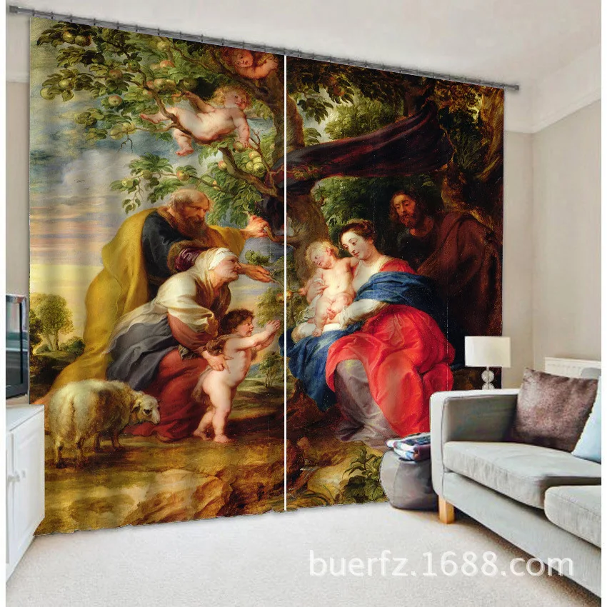 2017 Oil Painting Blackout Curtains Bedding Room Living Room Cortians Sunshade Window Curtain 3D Curtains
2017 Oil Painting Blackout Curtains Bedding Room Living Room Cortians Sunshade Window Curtain 3D Curtains