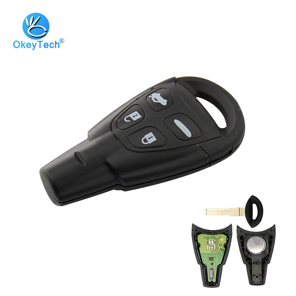 OkeyTech 4 Button 433Mhz ID46 PCF7946 Chip Keyless Entry Remote Control Car Key Insert Blade for Saab 93 95 9-3 9-5 2003-2011
OkeyTech 4 Button 433Mhz ID46 PCF7946 Chip Keyless Entry Remote Control Car Key Insert Blade for Saab 93 95 9-3 9-5 2003-2011