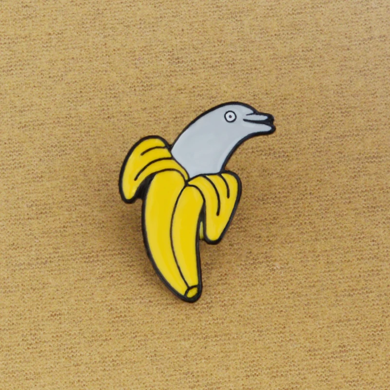 Banana dolphin ! enamel pin Fruit animal Brooches Gift for Kids friend Funny icon Pin Badge Button Lapel pin for Clothes cap bag
Banana dolphin ! enamel pin Fruit animal Brooches Gift for Kids friend Funny icon Pin Badge Button Lapel pin for Clothes cap bag
