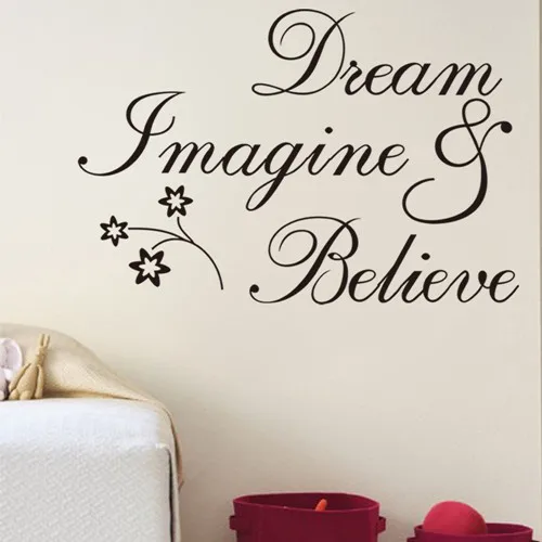 New Design "Dream & Imagine & Believe" PVC Removable Wall Sticker Decorfor bedroom living rooms
New Design "Dream & Imagine & Believe" PVC Removable Wall Sticker Decorfor bedroom living rooms