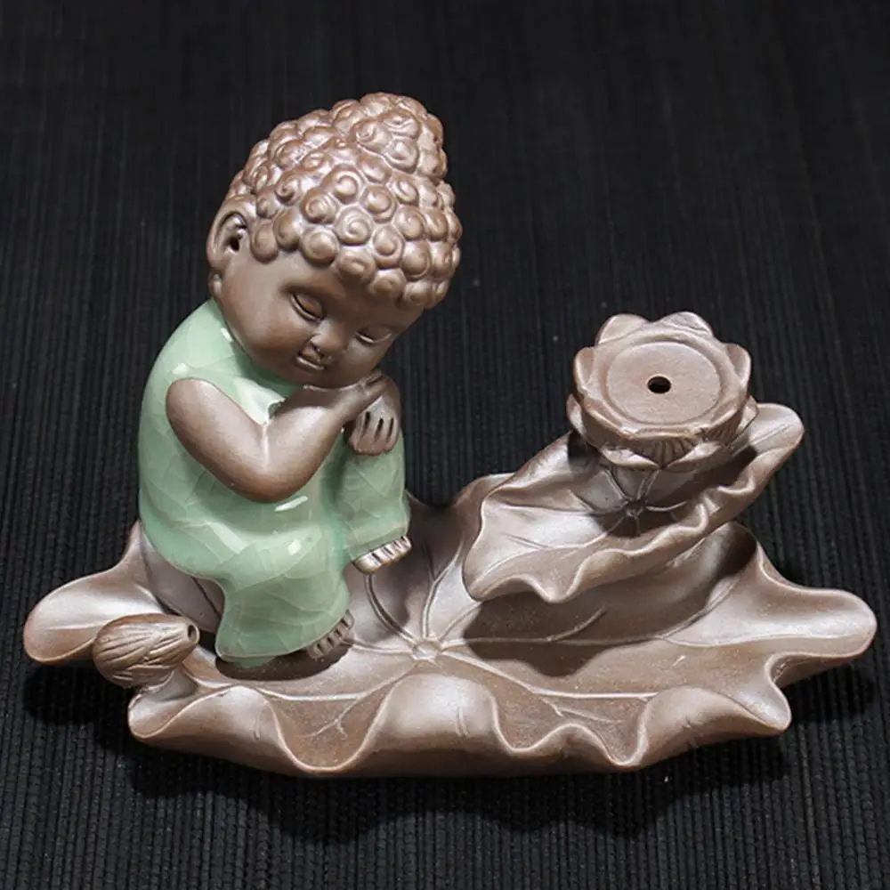 Backflow Incense Burner Holder Ceramic Little Monk Small Sleep Buddha Waterfall Censer Creatives Home Decor +10pcs Cones
Backflow Incense Burner Holder Ceramic Little Monk Small Sleep Buddha Waterfall Censer Creatives Home Decor +10pcs Cones