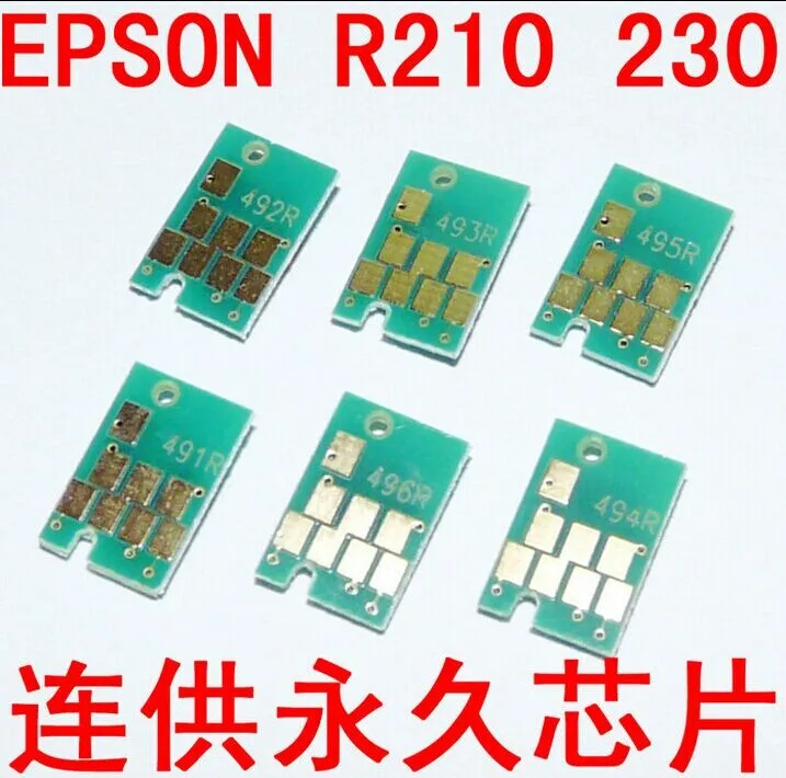 Постоянный чип 6 шт. подходит для Epson R230 R310 R350 RX510 RX630|chip|chip epson |