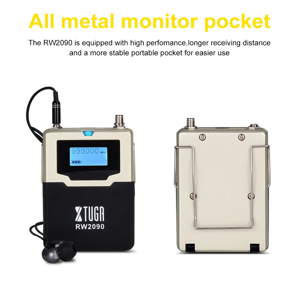 Original For XTUGA UHF Mono Wireless Monitor System 572-603 MHZ Professional Digital Stage In-Ear | Электроника