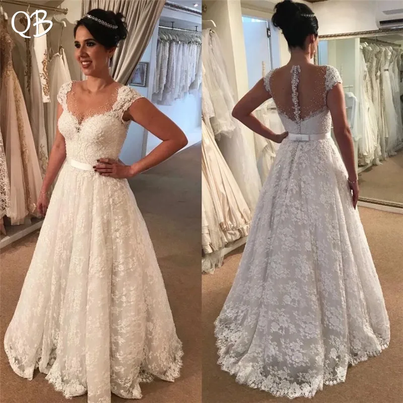 A-line Wedding Dresses 2019 Sweetheart Cap Sleeve Lace Appliques Simple Elegant Bridal Gown Vestido de Noiva ZD12
A-line Wedding Dresses 2019 Sweetheart Cap Sleeve Lace Appliques Simple Elegant Bridal Gown Vestido de Noiva ZD12