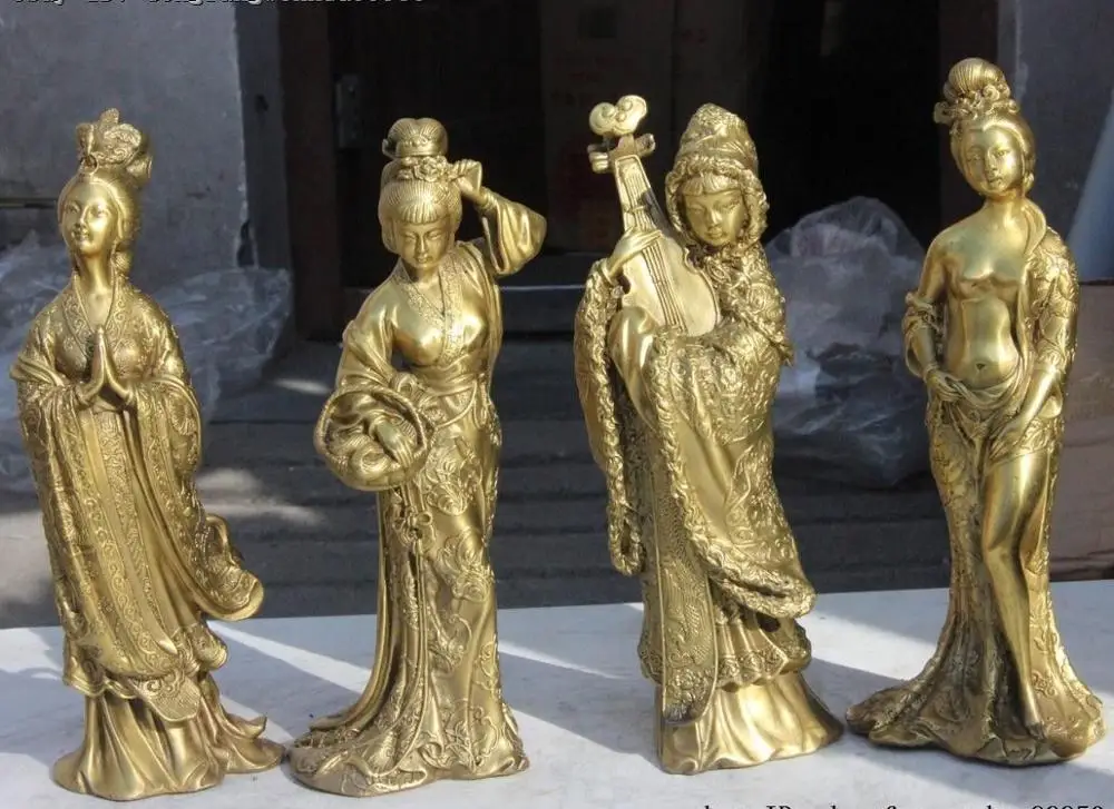 Китайский народный латунный медная старинная Статуэтка с четырьмя прекрасными красавицами
Китайский народный латунный медная старинная Статуэтка с четырьмя прекрасными красавицами